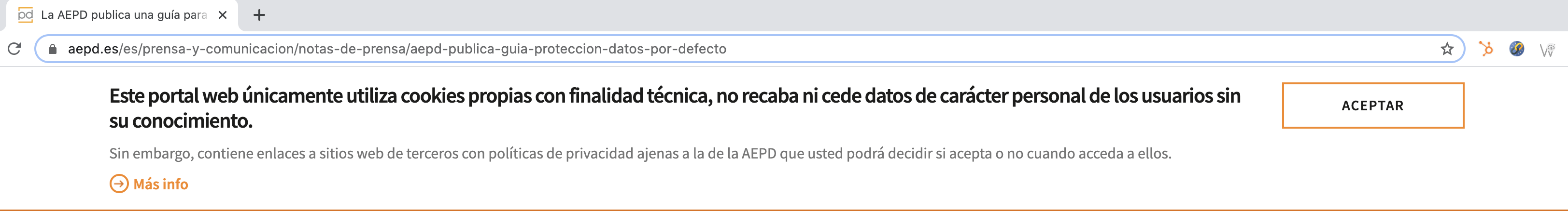 Finaliza el plazo de adaptación de tu web a la nueva Guía de Cookies de la AEPD 1