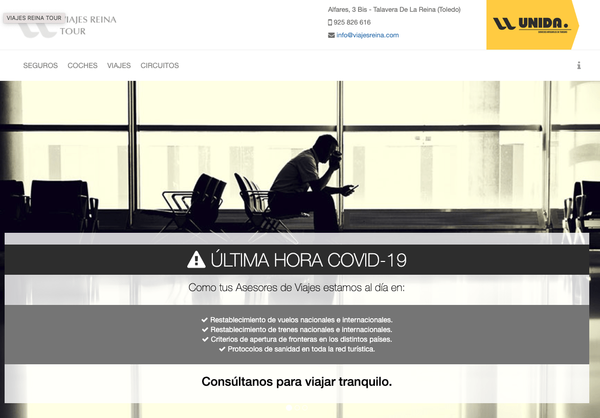 Turismo en tiempos de pandemia. Entrevistamos a Francisco Vilar, gerente de Grupo Vilar. 1 Web de Viajes Reina S.L.