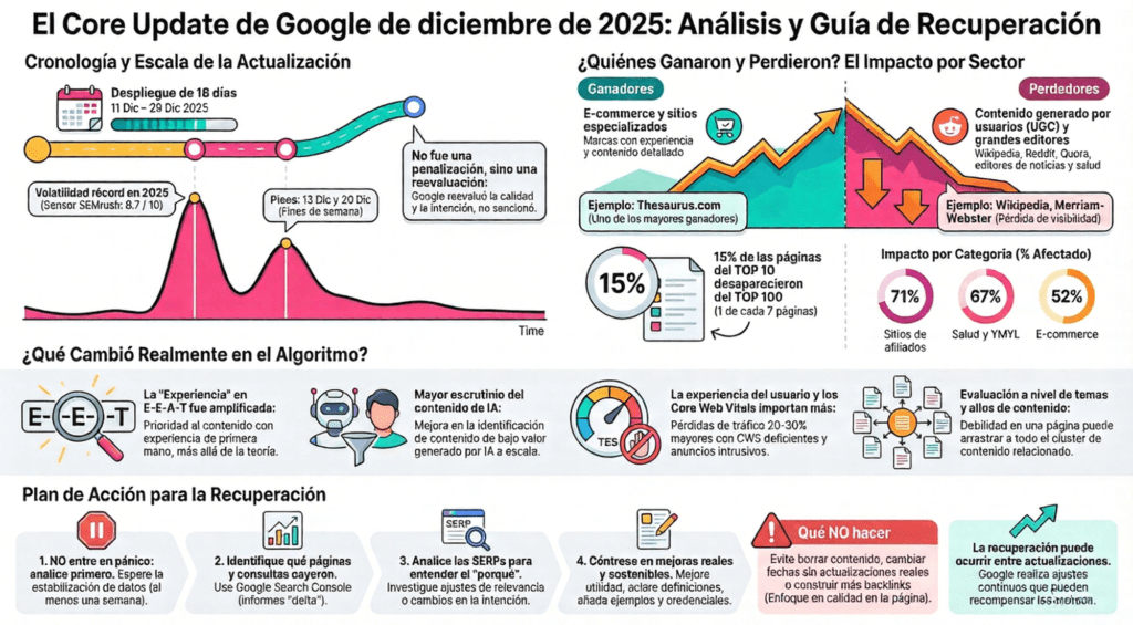 Google core update de diciembre 2025: todo lo que tienes que saber 6 Infografía SEO core update de diciembre de 2025